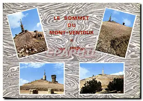 Moderne Karte Le Sommet du Mont ventoux Chapelle Sainte croix Hotel Restaurant Vendran nouvelle tour relais de
