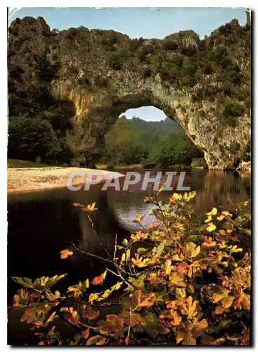 Moderne Karte Les Gorges de l'Ardeche le Pont d'Arc Creuse par les eaux dans le rocher ouverture une des merve