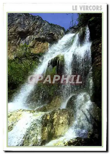 Moderne Karte Images de France Isere Vercors la cascade de Choranchie