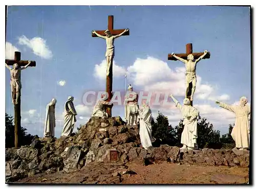 Moderne Karte Calvaire de pont Chateau Loire Atlantique le Chemin de Croix XII station Jesus meuri en Croix