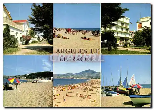 Cartes postales moderne Argeles et le Bacou Pyr Or vues sur la cote Vermeille et ses Plages