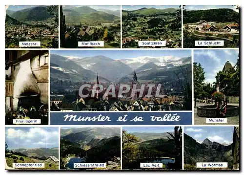 Moderne Karte Vallee de Munster Ht Rhin centre de Vacances et d'excursions sur le versant alsacien des Vosges