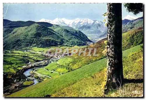 Cartes postales moderne Les Pyrenees la Vallee d'Aure et Arreau vus du Col d'Aspin