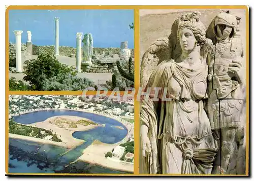 Cartes postales moderne Carthage Tunisie l'antiquarium la statue de Minerve les Ports puniques