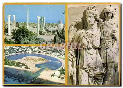 Moderne Karte Carthage Tunisie l'antiquarium la statue de Minerve les Ports puniques