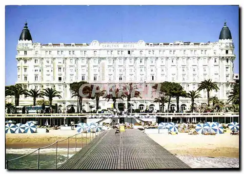 Moderne Karte Cannes Alpes Maritimes sur la Croisette le Cariton