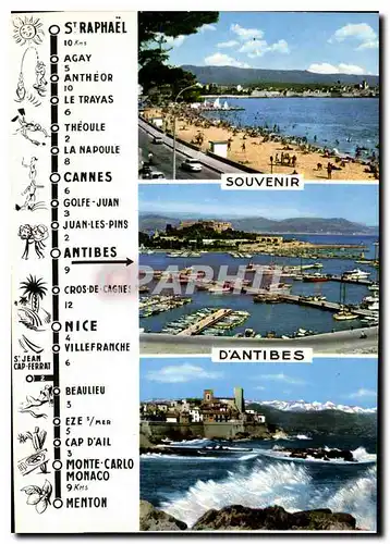 Cartes postales moderne Cote d'Azur Antibes A M