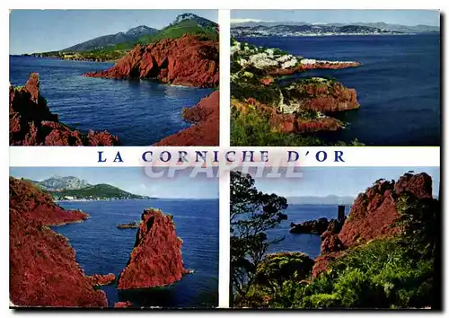 Cartes postales moderne La Corniche d'Or les Rochers du Trayas les Calanques de Theoule Agay vu du Dramont le Dramont l'