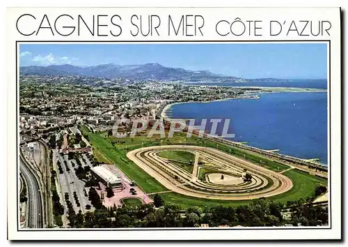 Moderne Karte Cote d'Azur Cros de Cagnes vue generale aerienne l'Hippodrome de la Cote d'Azur