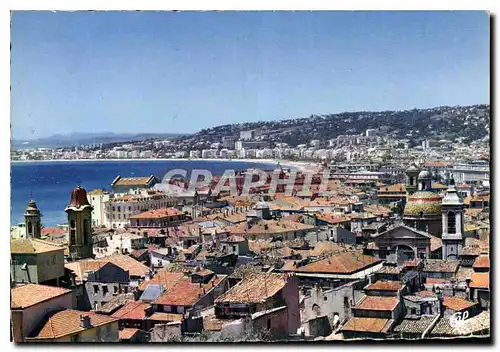 Cartes postales moderne Nice Capitale Mondiale du Tourisme les Toitures du Vieux Nice et la Baie des Anges