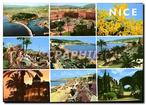 Cartes postales moderne La Cote d'Azur Nice Alpes Maritimes vue generale sur la Ville et le port Place Massena Bataille