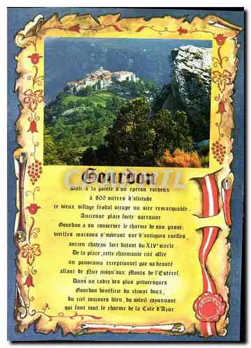 Cartes postales moderne Gourdon Alpes Maritimes