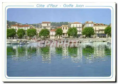 Moderne Karte Cote d'Azur Golfe Juan A M le Port et la Ville