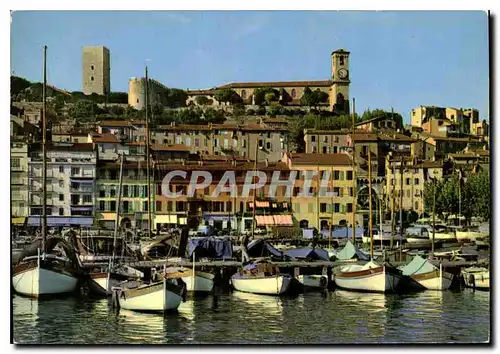 Moderne Karte Cannes un coin du Port le Quai St Pierre et le Suquet