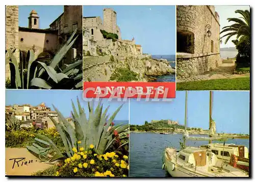 Cartes postales moderne La Cote d'Azur inoubliable Antibes la vieille ville Fort Carre les Remparts