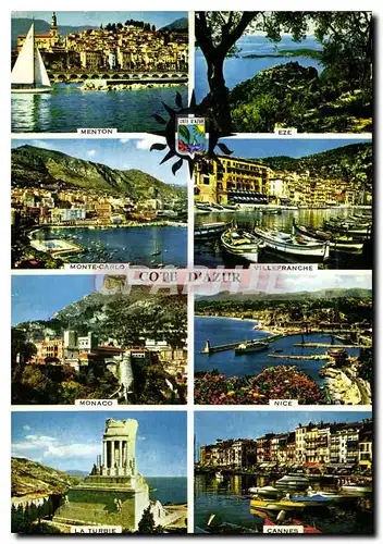 Cartes postales moderne Les merveilleux sites de la Cote d'Azur