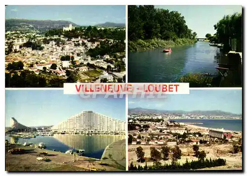 Cartes postales moderne La Cote d'Azur Villeneuve Loubet Le Village le Loup Marina Baie des Anges