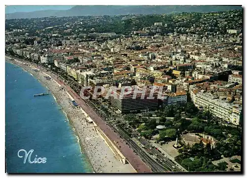 Cartes postales moderne Cote d'Azur French Riviera Nice Alpes Maritimes vue aerienne de la Promenade des Anglais