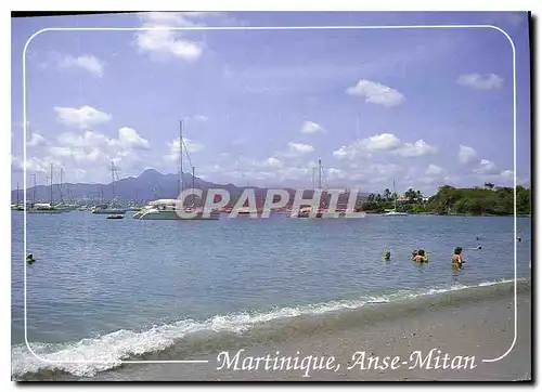 Moderne Karte Martinique Trois Ilets Plage de l'Anse Mitan
