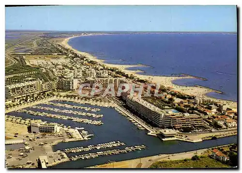 Moderne Karte Carnon Plage Herault vue aerienne