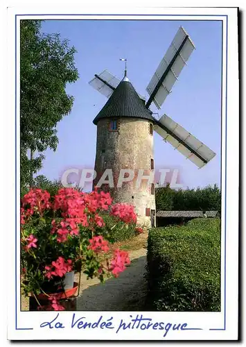 Cartes postales moderne La Vendee pittoresque La Vendee seduit par son ciel lumineux ses maisons basses blanchiers a la