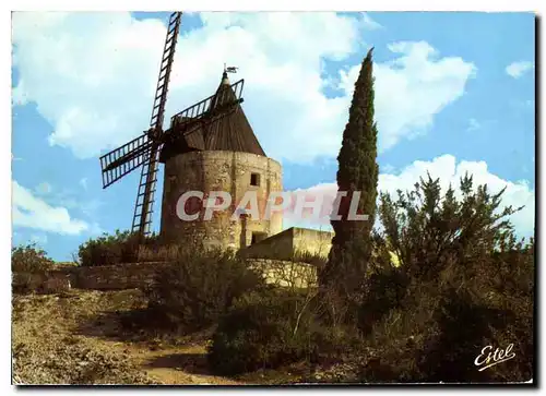 Moderne Karte En Provence Fontvieille Bouches du Rhone le moulin de Daudet