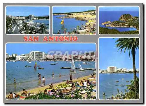 Moderne Karte San Antonio Ibiza Baleares Espana