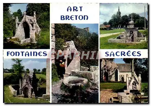 Cartes postales moderne la Bretagne en couleurs Fontaines Sacrees de Bretagne Saint Venec Berven le Drennec Saint Tugen