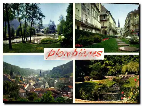 Cartes postales moderne Les Merveilleux Sites des Vosges Plombieres les Bains le Lac la rue Stanislav vue generale casca