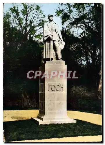 Cartes postales moderne Foret de Compiegne Clairiere de l'Armistice Statue du MArechal Foch