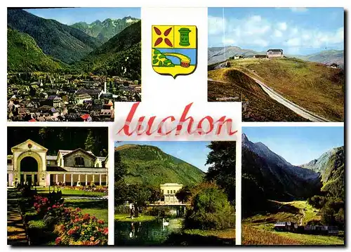 Cartes postales moderne Luchon vue generale et port de Venesque Superbagneres Etablissement thermal Casino hospice de Fr
