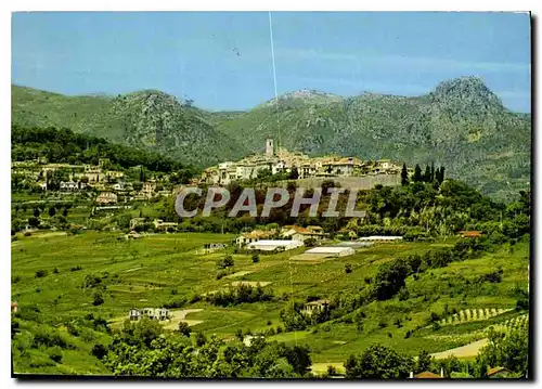 Cartes postales moderne Cote d'Azur Saint Paul de Vence vue sur la ville au fond les Baous