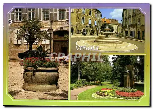 Cartes postales moderne Images de Franche Comte Vesoul Hte Saone Place du Palais de Justice la fontaine le jardin anglai
