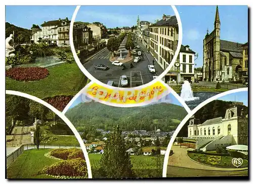 Cartes postales moderne Bagneres de Bigorre Hautes Pyrenees Jardins des Thermes Allees des Coustous Eglise St Vincent Vu