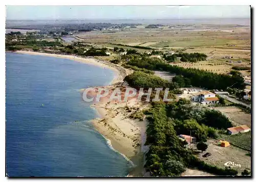 Moderne Karte Ile de Re Les Portes en Re Char Mar vue aerienne Gros plan sur la plage du Gros Jonc