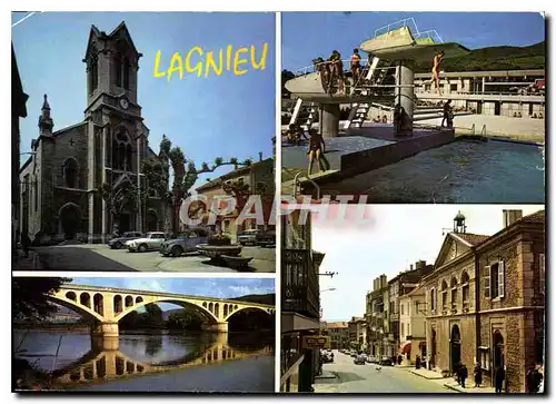 Cartes postales moderne Lagnieu Ain Piscine