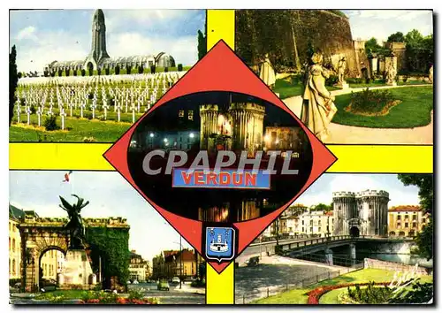Moderne Karte Verdun Meuse le Cimetiere et l'ossuaire de Douaumont L'Allee des Marechaux la Porte Chaussee ill