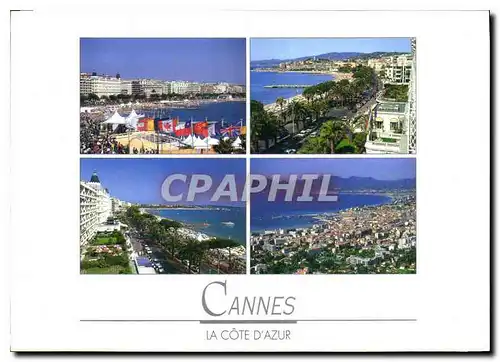 Moderne Karte La Cote d'Azur Inoubliable Cannes A M Vue generale la Croisette