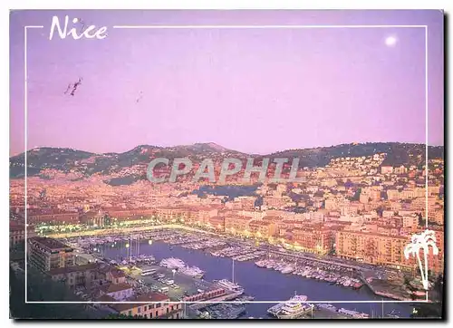 Moderne Karte La Cote d'Azur Inoubliable Nice A M le Port