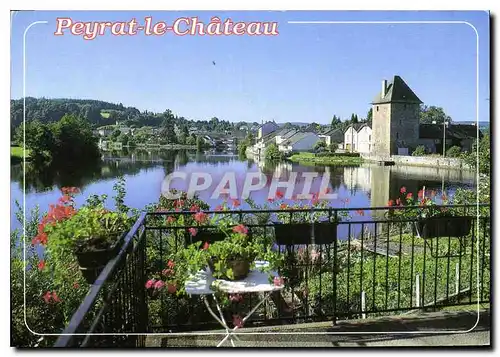 Cartes postales moderne Peyrat le Chateau Haute Vienne Limousin le bourg de Peyrat Tour du Chateau Etang