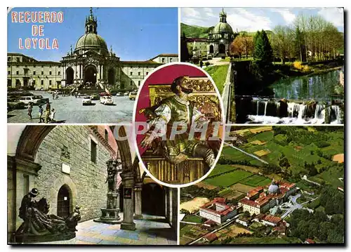 Cartes postales moderne Santuario de Loyola Fachada principal fuente de San Ignacio y entrada a la Santa Casa Se entrega