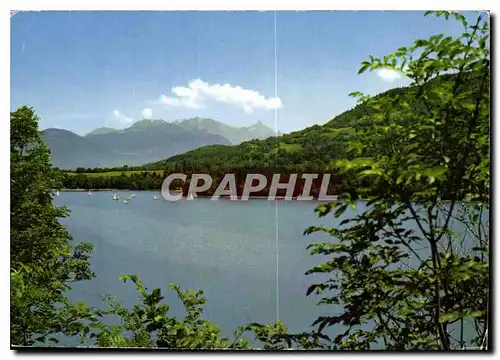 Cartes postales moderne les Alpes touristiques Route Napoleon le grand lac de Laffrey et chaine de Belledonne