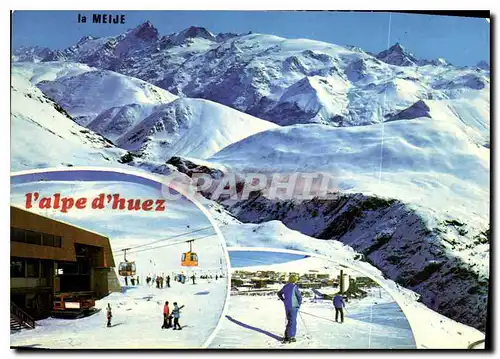 Cartes postales moderne L'Alpe d'Huez Isere et le Massif de la Meije