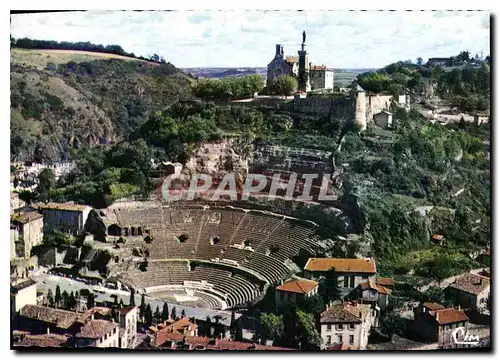 Moderne Karte Vienne Isere Vue aerienne le Theatre Antique et N D de Pipet