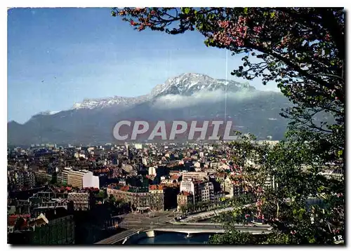 Cartes postales moderne Grenoble Ville olympique Vue generale le Pont de la Porte de France et la place de la Bastille a