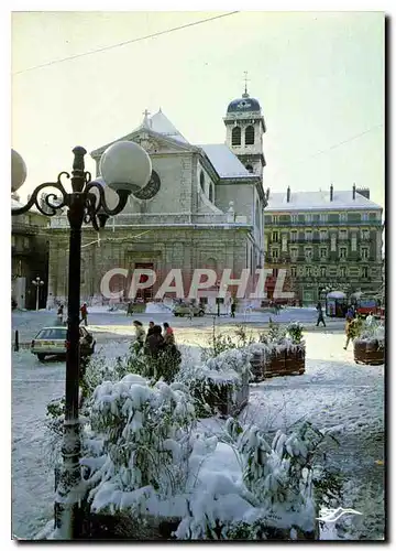 Cartes postales moderne L'Hiver Grenoble Rue Felix Poulat eglise St Louis