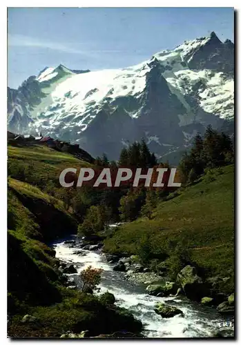 Moderne Karte Le Massif de L'Oisans La Meije depuis le Chazelet