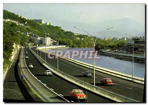 Moderne Karte L'arrivee a Grenoble par l'autoroute A 48