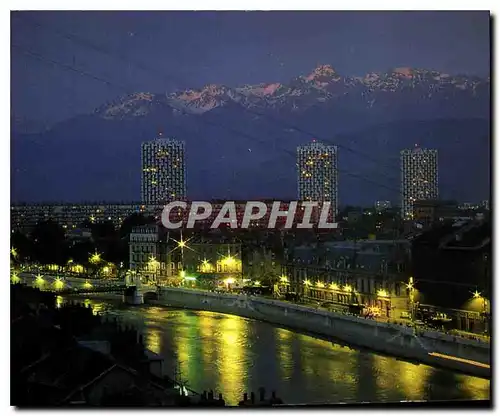 Cartes postales moderne Gr�noble Isere L'Isere et la chaine de Belledonne