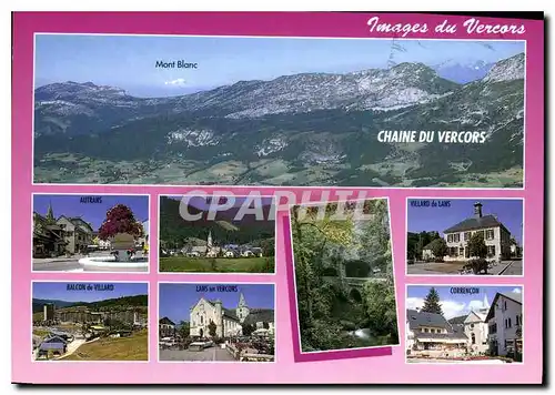 Moderne Karte Grands Paysages du Vercors Isere Chaine du Vercors Autrans Meaudre Gorges de la Bourne Balcon de